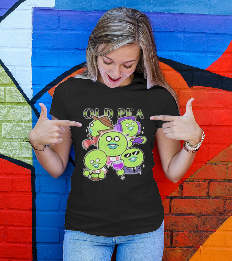 Chikn Nuggit Old Pea Glam Cartoon Characters With Sunglasses And Headphones T-Shirt