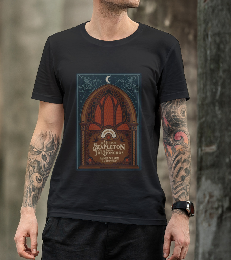 Chris Stapleton Featuring The Honchos Lainey Wilson Allen Stone May 23 2026 Nashville T-Shirt