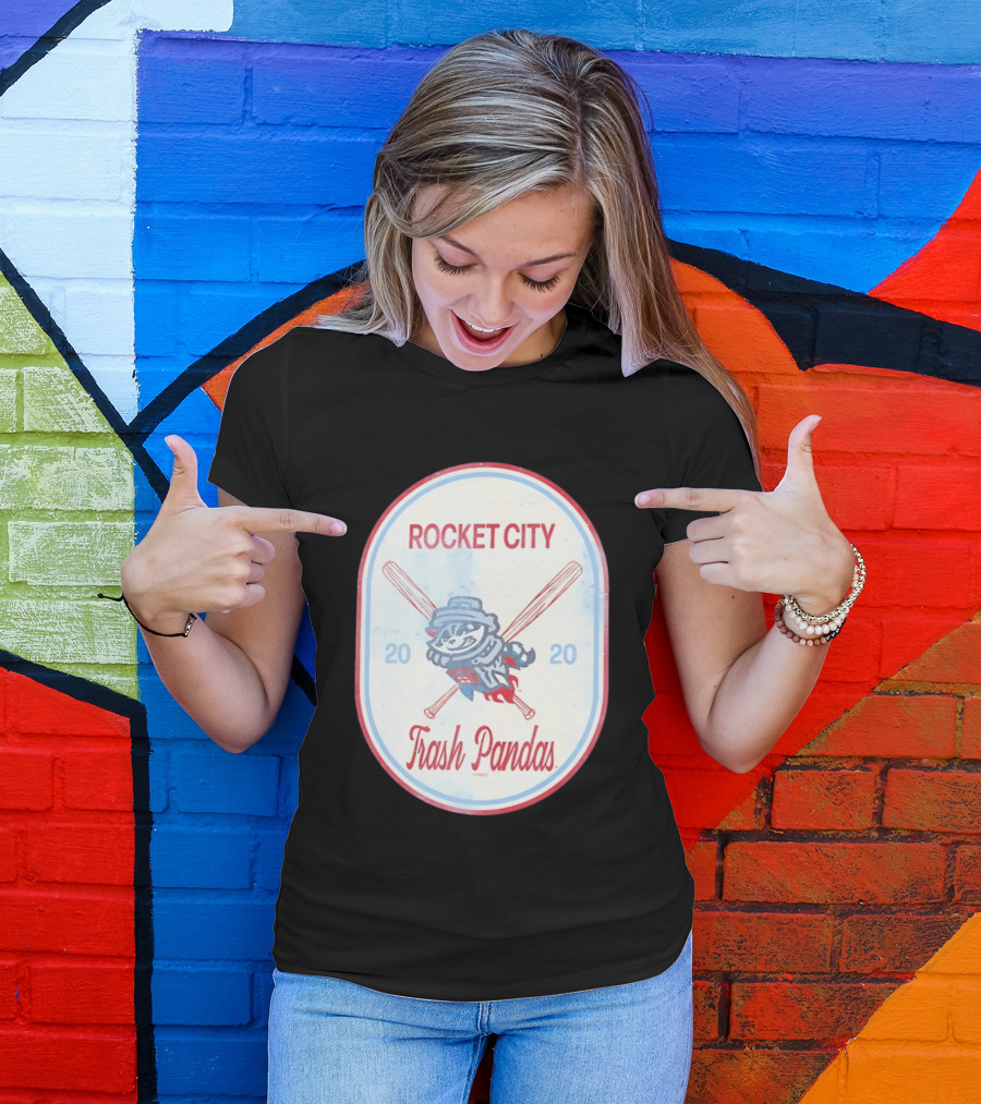 Rocket City Trash Pandas 2020 Raccoon Baseball T-Shirt