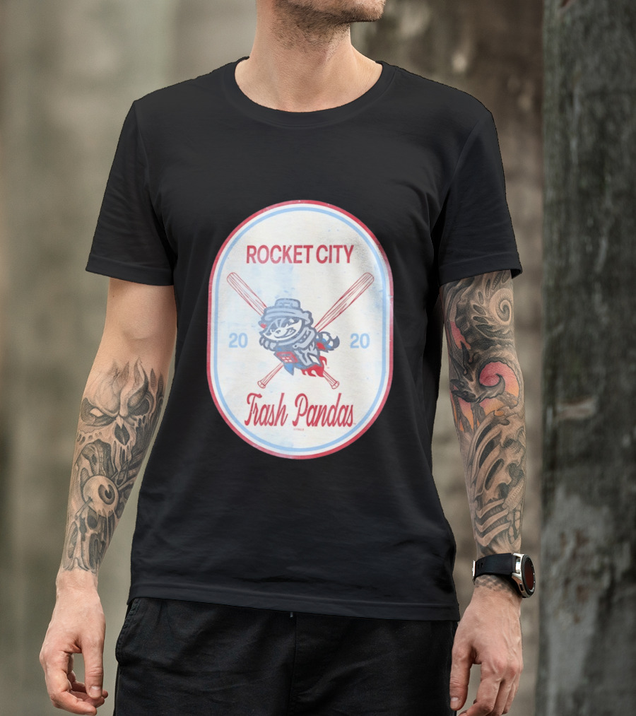 Rocket City Trash Pandas 2020 Raccoon Baseball T-Shirt