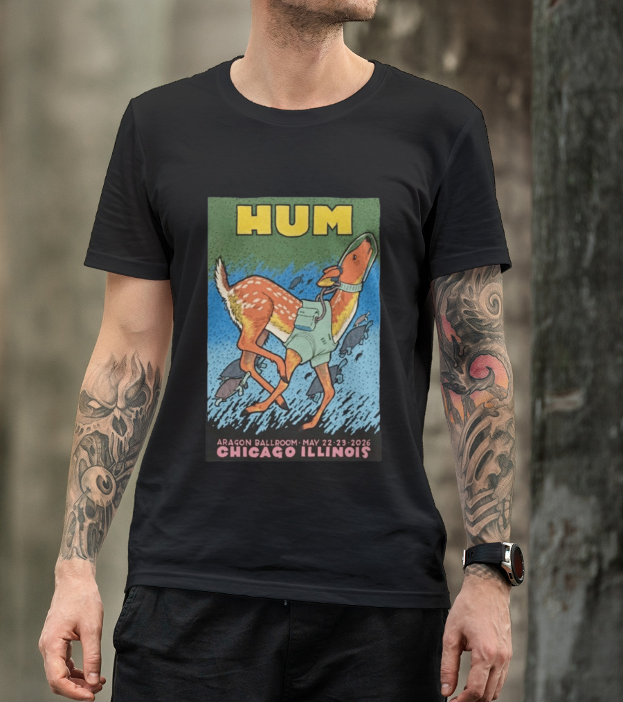 Hum Band Aragon Ballroom Concert Tour Chicago May 22 23 2026 T-Shirt