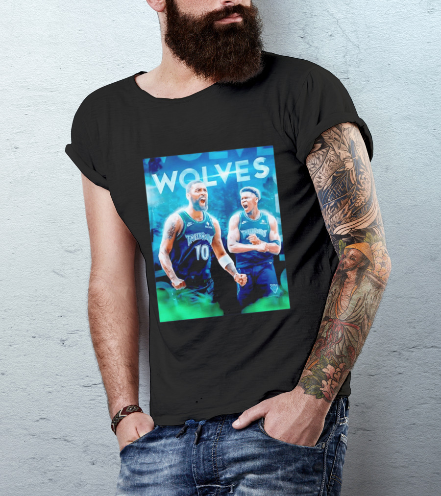 Wolves Timberwolves Kyrie Irving Anthony Edwards Basketball NBA Stars T-Shirt