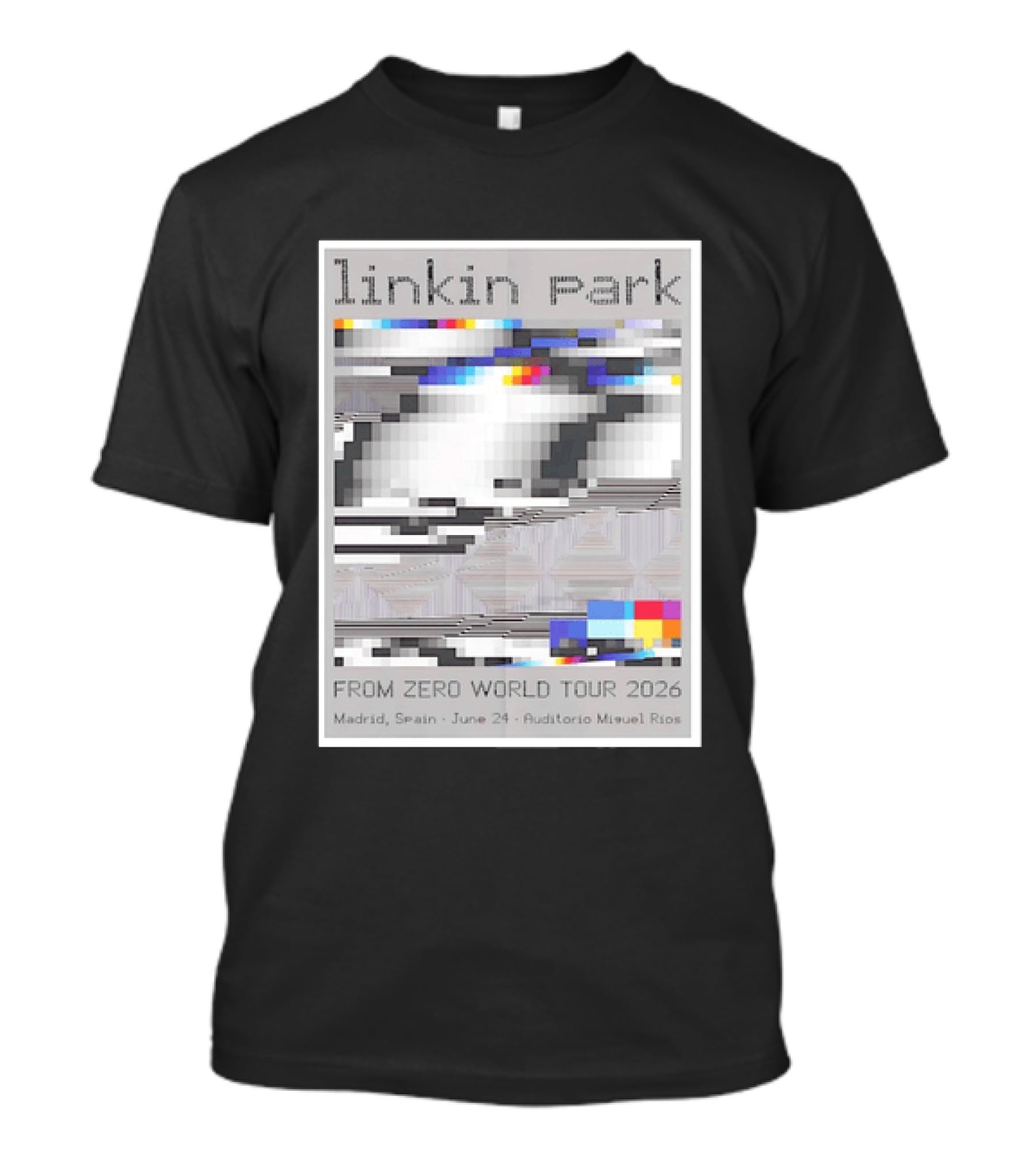 Linkin Park From Zero World Tour 2026 Madrid Spain June 24 Auditorio Miguel Rios T-Shirt