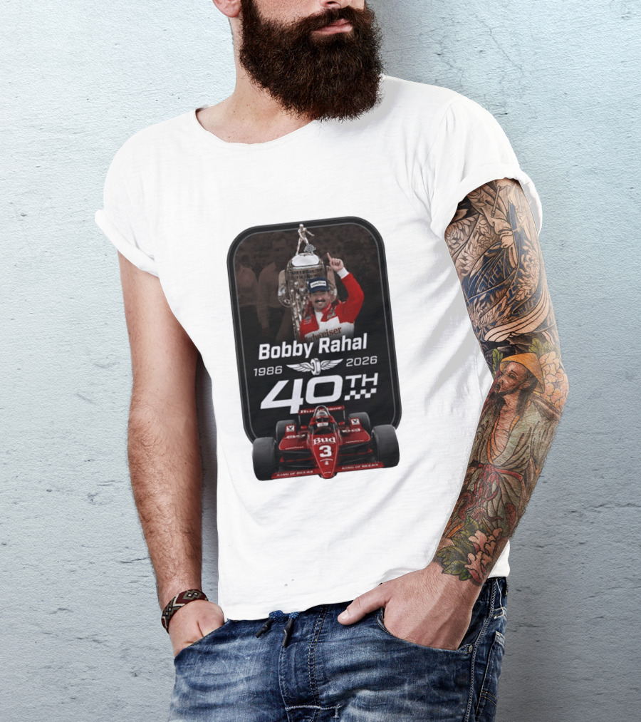 Bobby Rahal 40th Anniversary 1986 2026 Racing Budweiser IndyCar T-Shirt