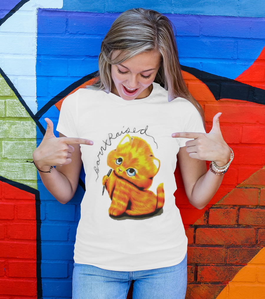 Born X Raised Mischief Orange Cat T-Shirt