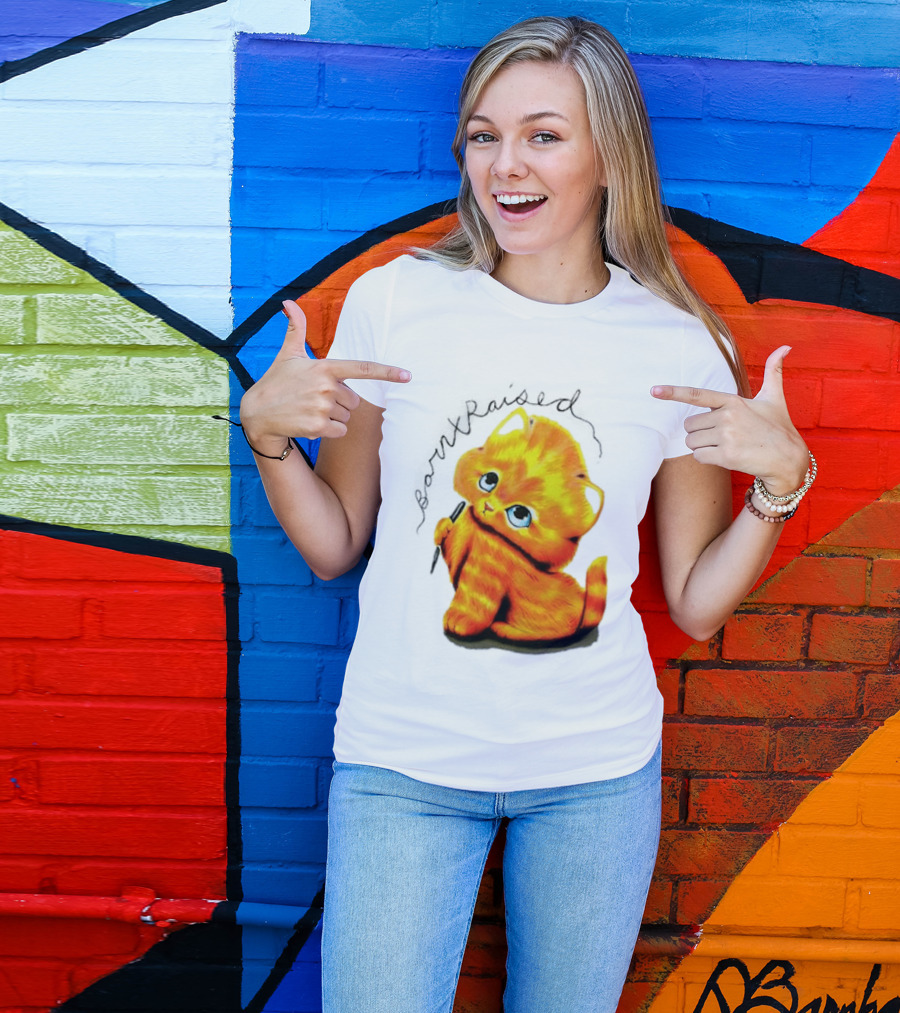 Born X Raised Mischief Orange Cat T-Shirt