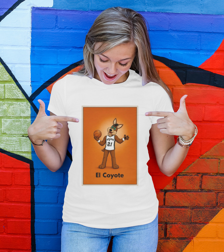El Coyote Spurs 21 Basketball NBA San Antonio T-Shirt