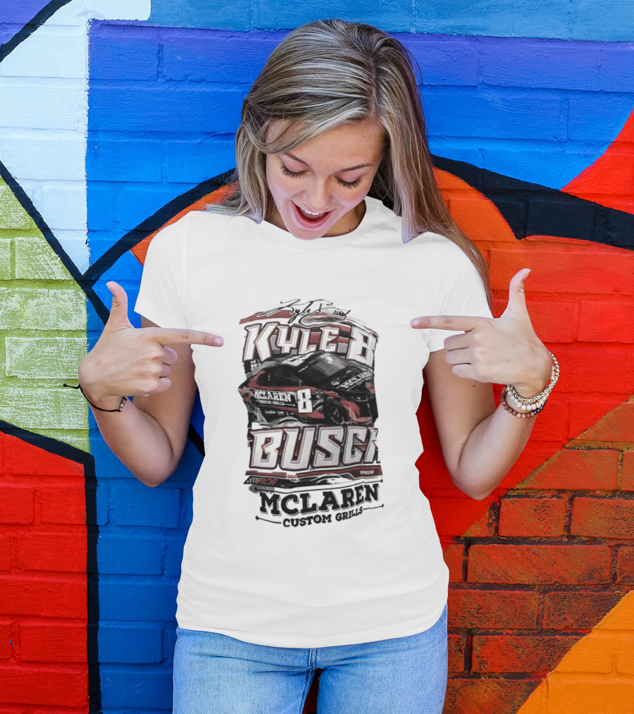 Kyle Busch McLaren Custom Grills NASCAR Racing Car T-Shirt