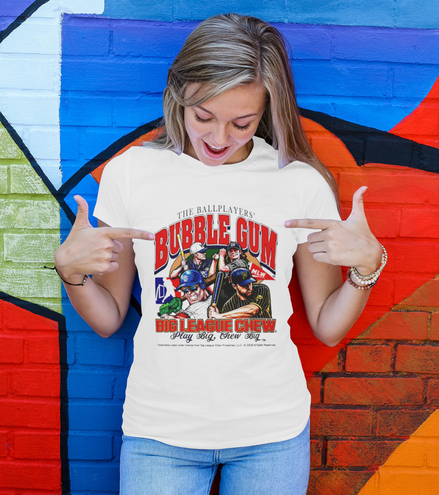 The Ballplayers' Bubble Gum Big League Chew Play Big Chew Big T-Shirt