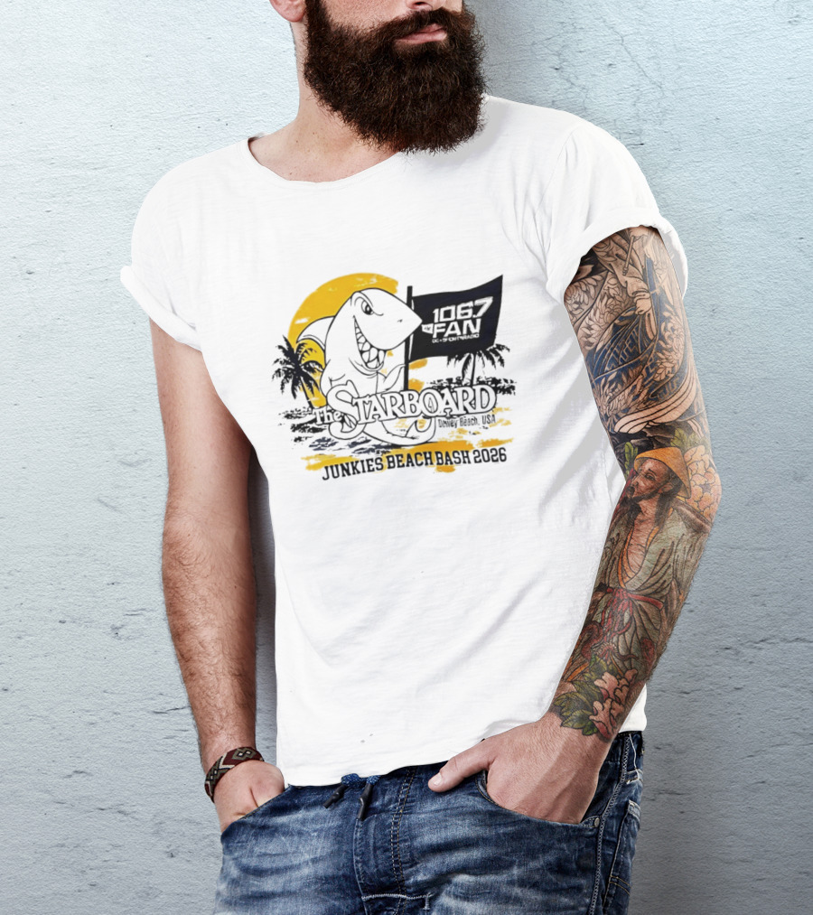 The Starboard 106.7 Junkies Beach Bash Dewey Beach USA 2026 T-Shirt