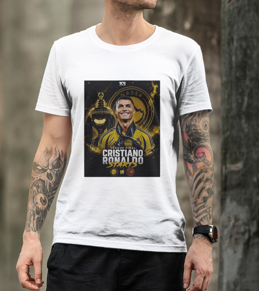 League Final Cristiano Ronaldo Starts Al Nassr Vs Damac Club T-Shirt