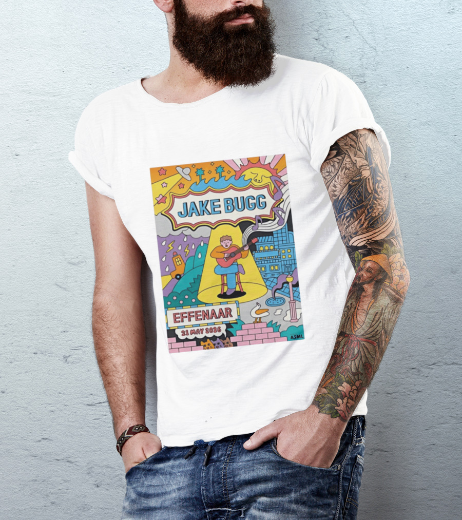 Jake Bugg Effenaar 21 May 2026 Pop Art Style Concert Event T-Shirt