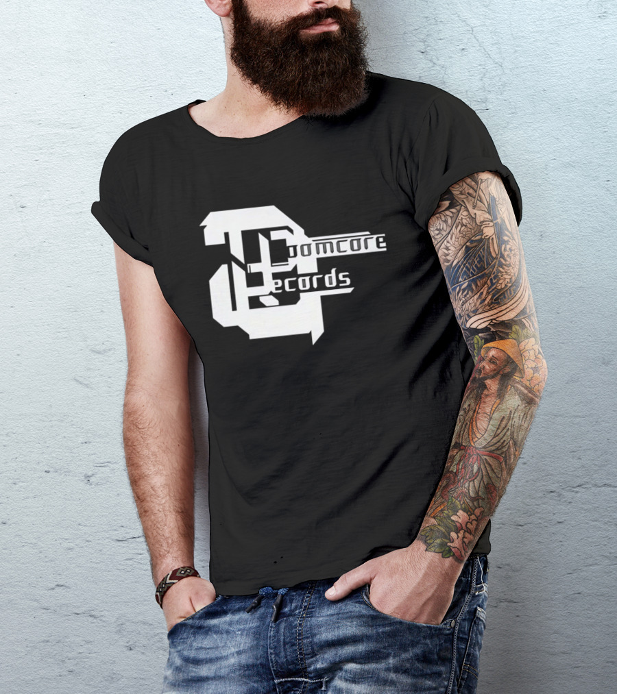 Doomcore Records Bold Stylized T-Shirt