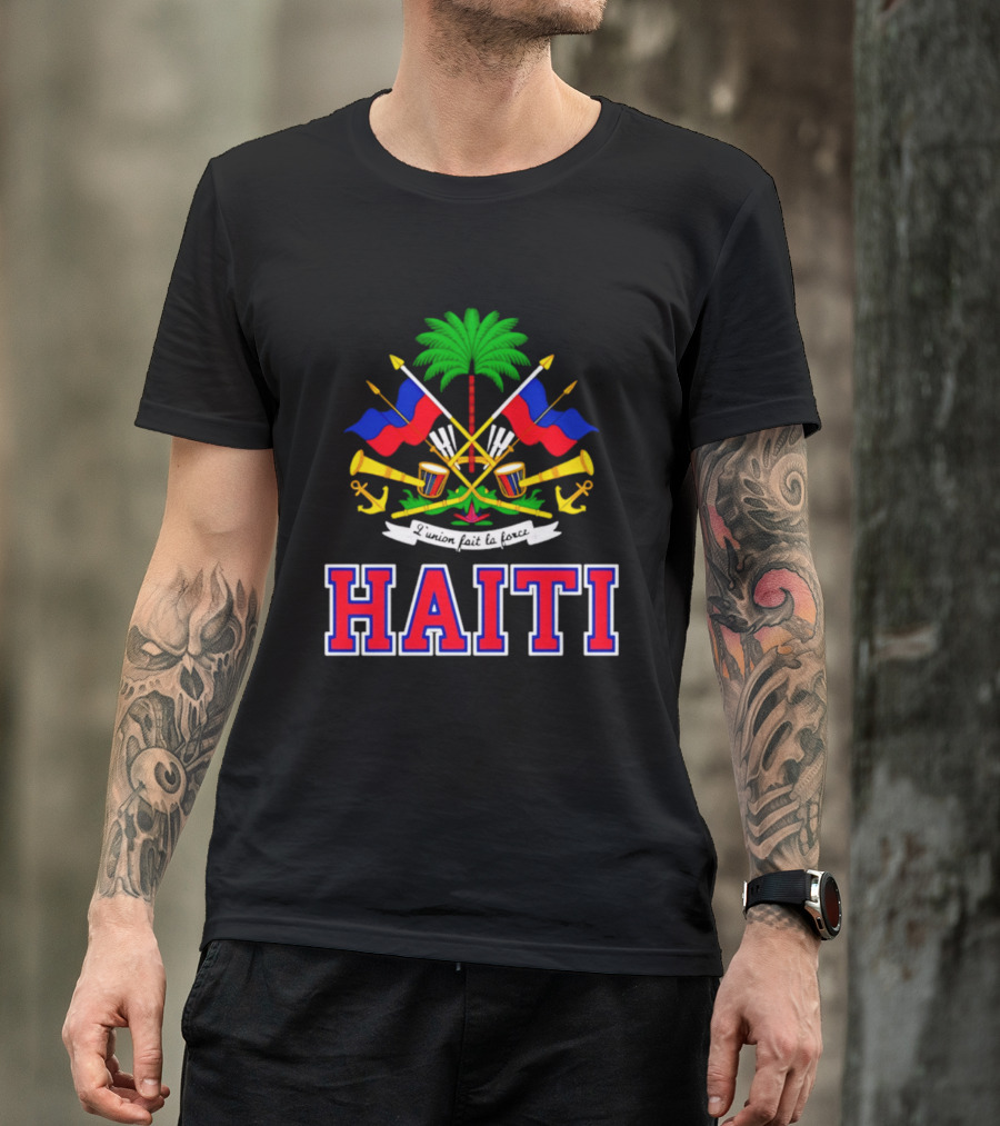 Haiti Coat Of Arms Flag Celebration Haitian Flag Day Independence T-Shirt