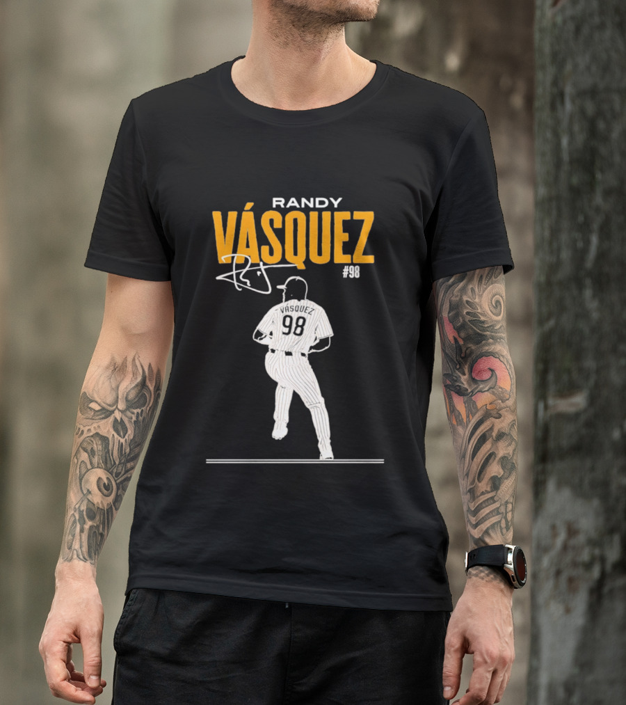 Randy Vázquez 98 San Diego Players Signature T-Shirt