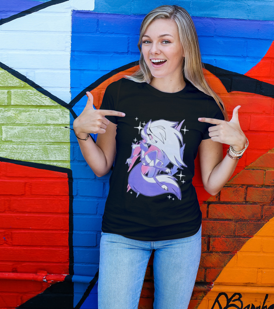 Helluva Boss Loona Bisexual Pride Character Sparkling Aesthetic T-Shirt