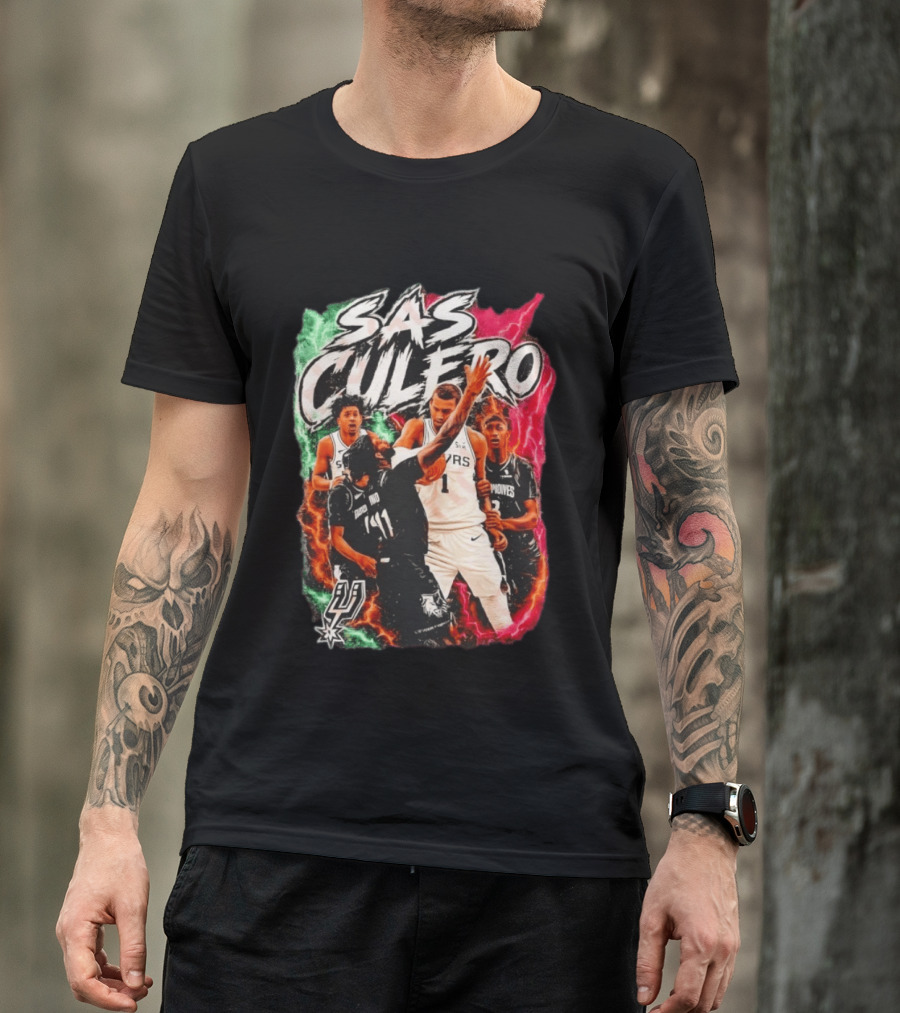 San Antonio Spurs SAS Culero Victor Wembanyama Basketball Players T-Shirt