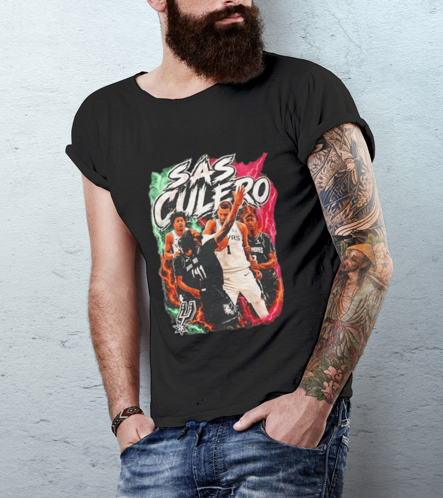 San Antonio Spurs SAS Culero Victor Wembanyama Basketball Players T-Shirt