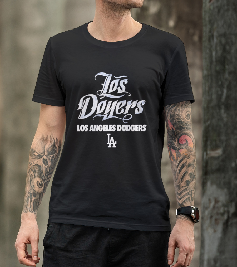 Los Angeles Dodgers Los Doyers LA Handwriting T-Shirt