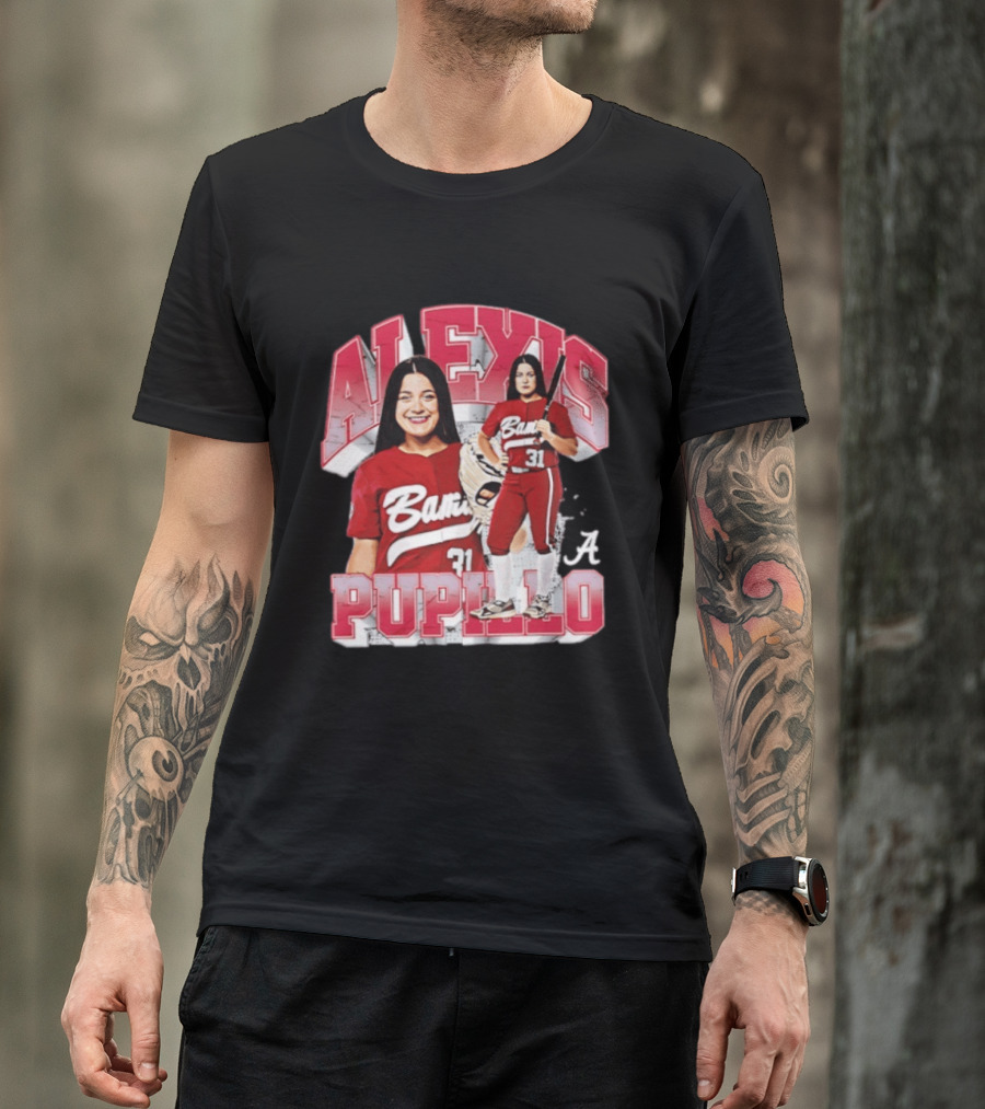 Alexis Pupillo Alabama Crimson Tide Softball Player Number 31 Bama Uniform T-Shirt