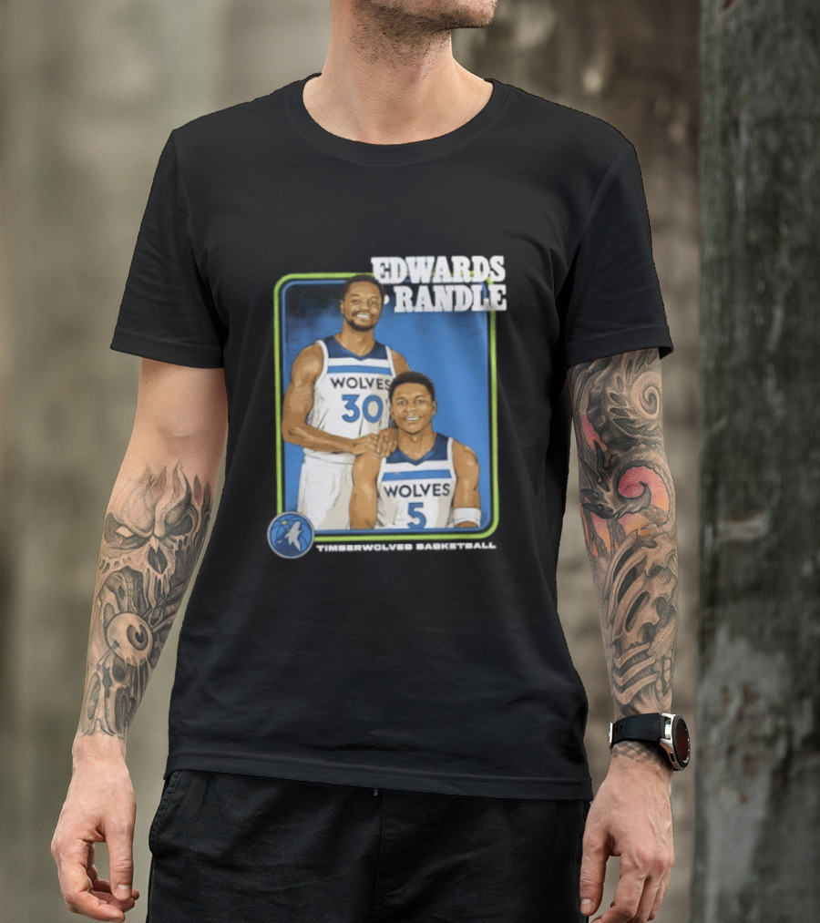 Edwards Randle Wolves 30 5 Basketball Duo T-Shirt
