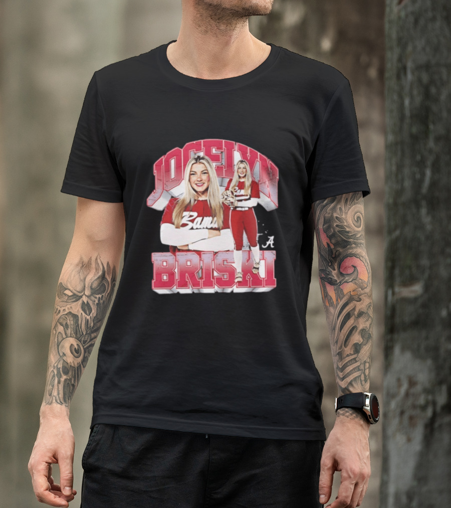 Jocelyn Briski Alabama Bama Crimson Tide Softball 90s Bootleg T-Shirt
