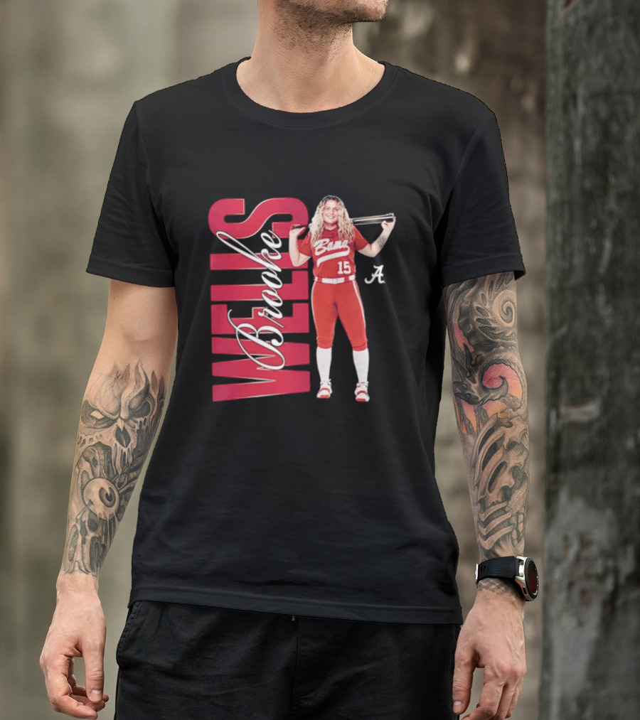 Brooke Wells Bama Crimson Tide Softball Player 15 Alabama T-Shirt