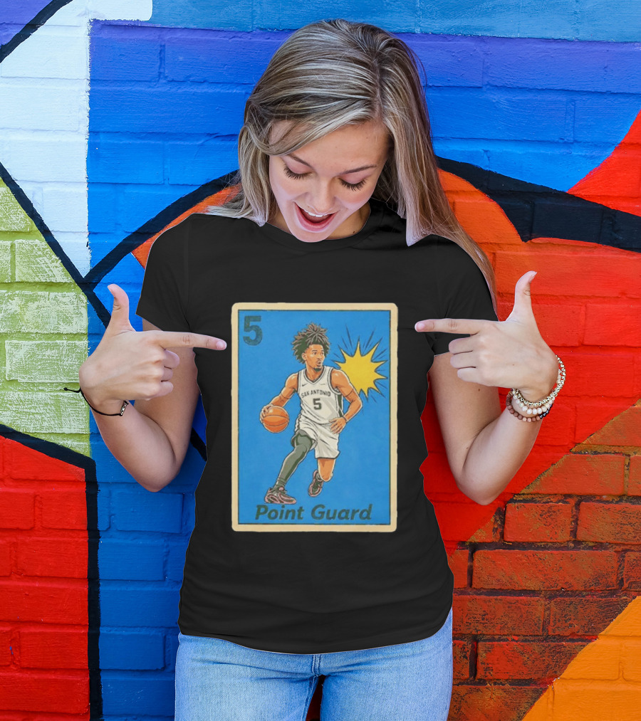 San Antonio Spurs Point Guard Stephon Castle 5 T-Shirt