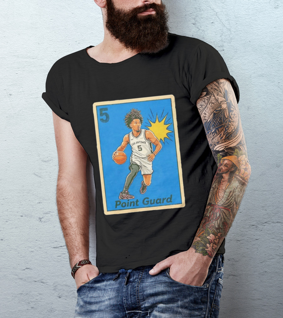 San Antonio Spurs Point Guard Stephon Castle 5 T-Shirt