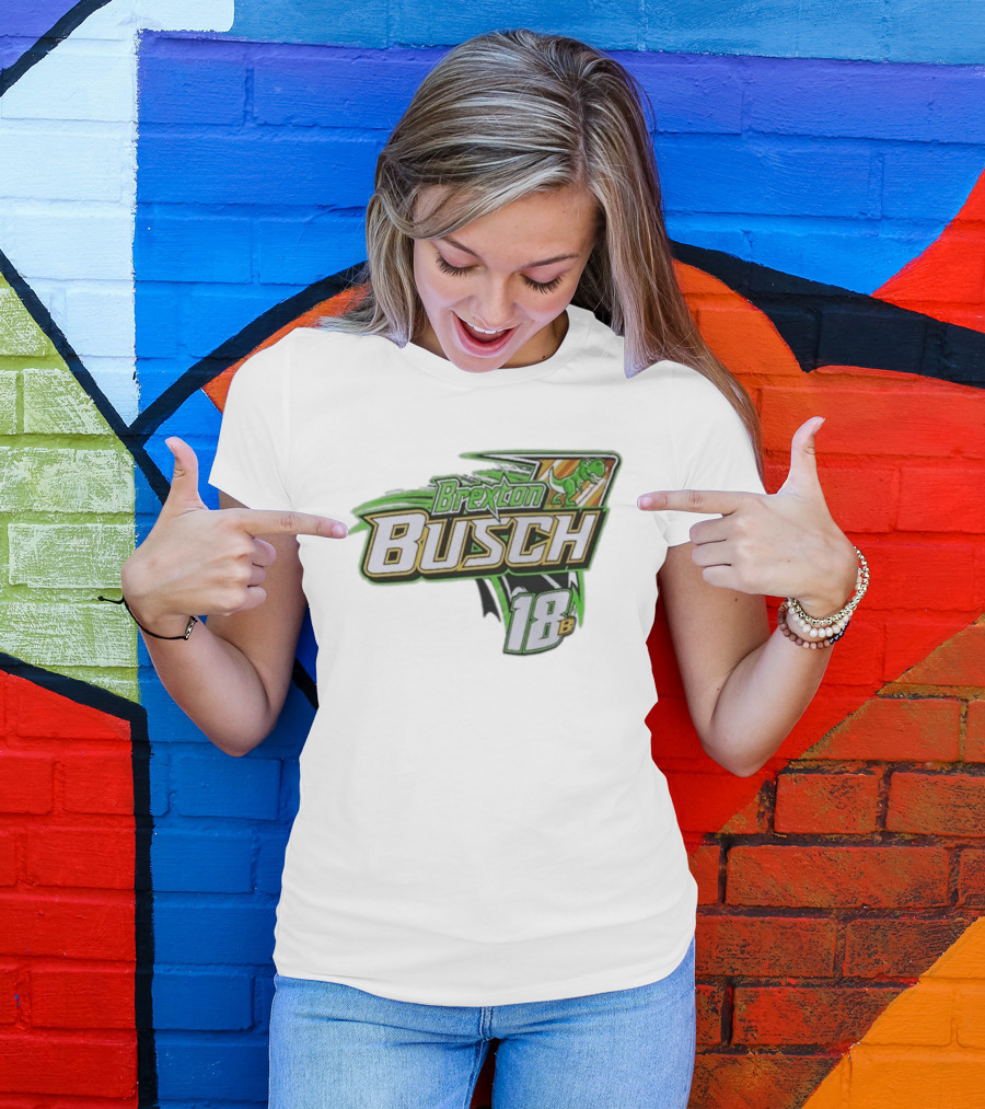 Brexton Busch 18B Dinosaur Racing T-Shirt