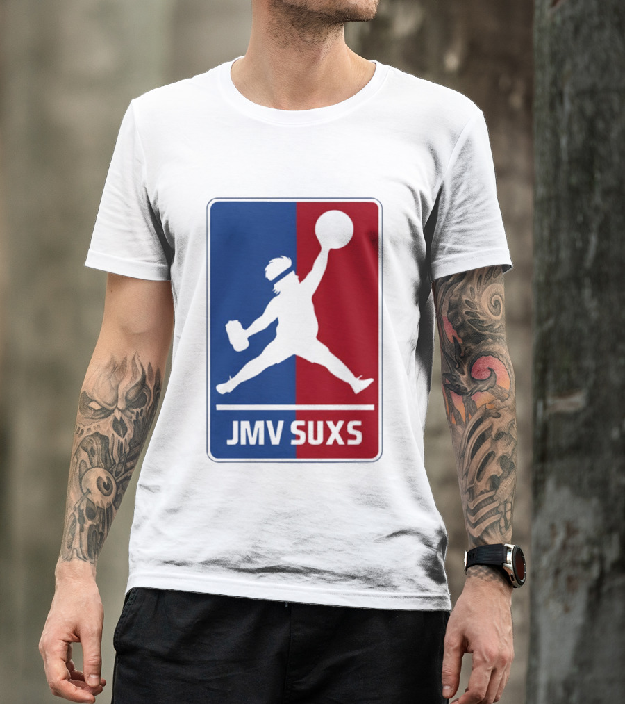 JMV SUXS MLB Jumpman Overweight Baseball Pitcher T-Shirt