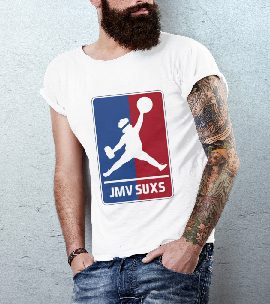 JMV SUXS MLB Jumpman Overweight Baseball Pitcher T-Shirt