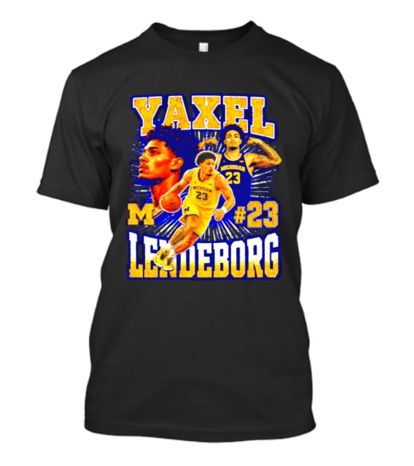Yaxel Lendeborg Michigan Wolverines M #23 Basketball Player T-Shirt
