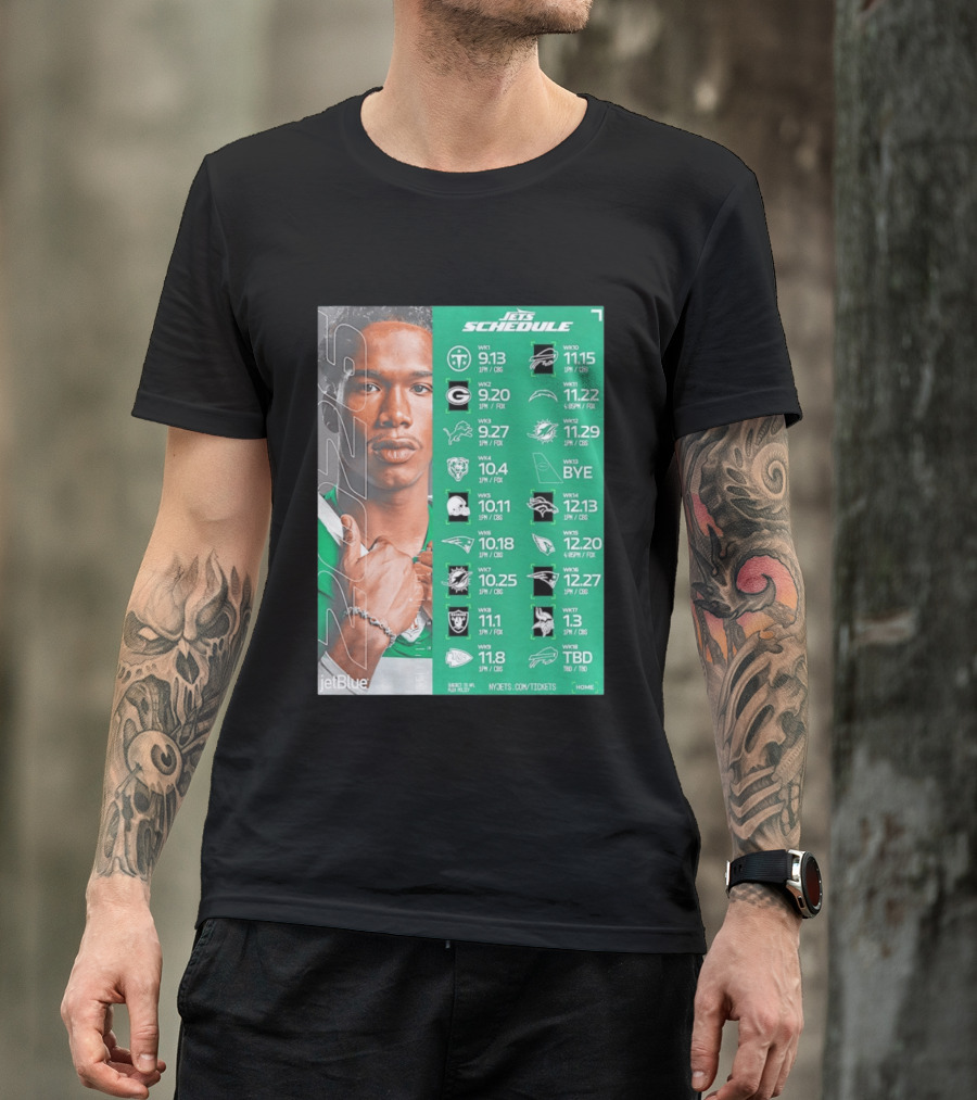 New York Jets 2026 Schedule NFL Matchups And Dates T-Shirt