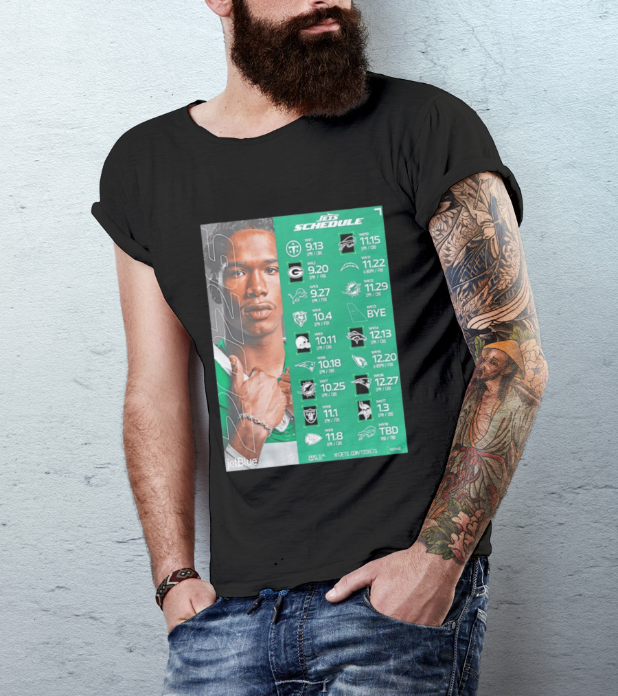 New York Jets 2026 Schedule NFL Matchups And Dates T-Shirt