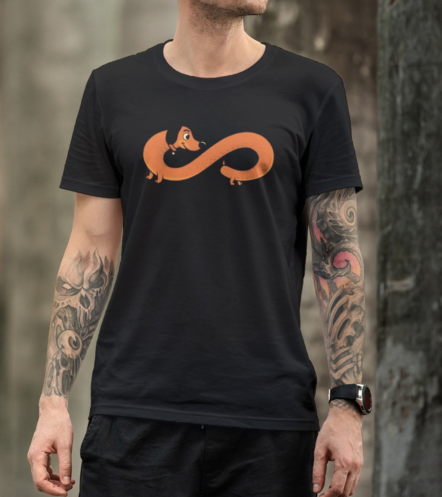 Infinite Dachshund Endless Dog Infinity Symbol Playful T-Shirt