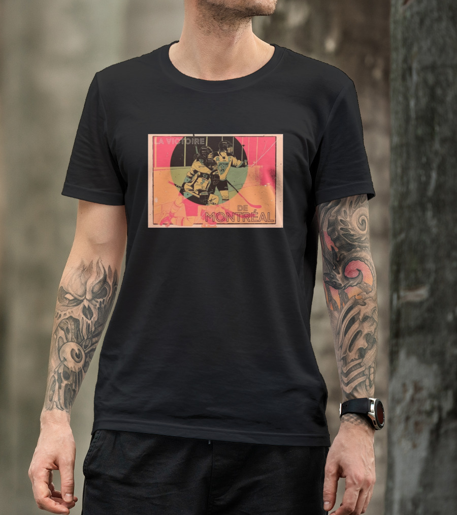 La Victoire De Montréal Hockey Vintage Pop T-Shirt