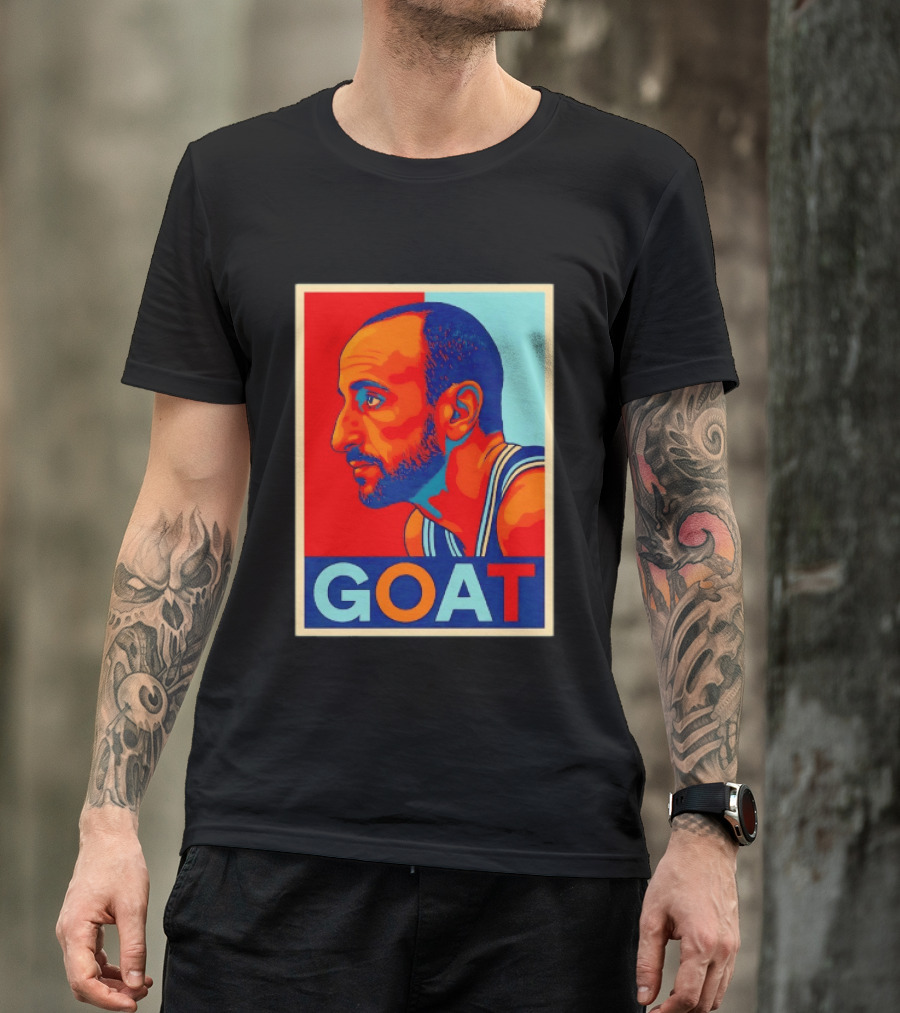 Manu Ginobili GOAT San Antonio Spurs 20 Retro Pop T-Shirt