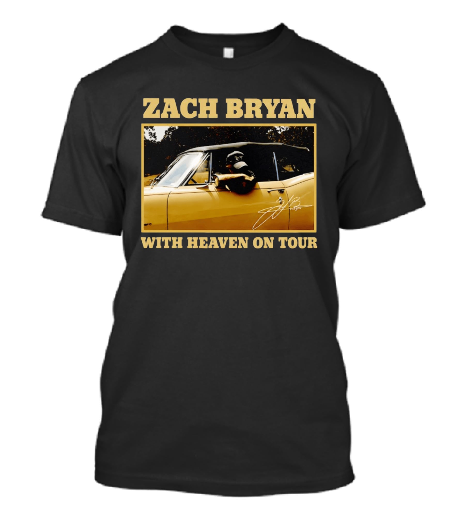 Zach Bryan With Heaven On Tour 2026 Signature Convertible T-Shirt