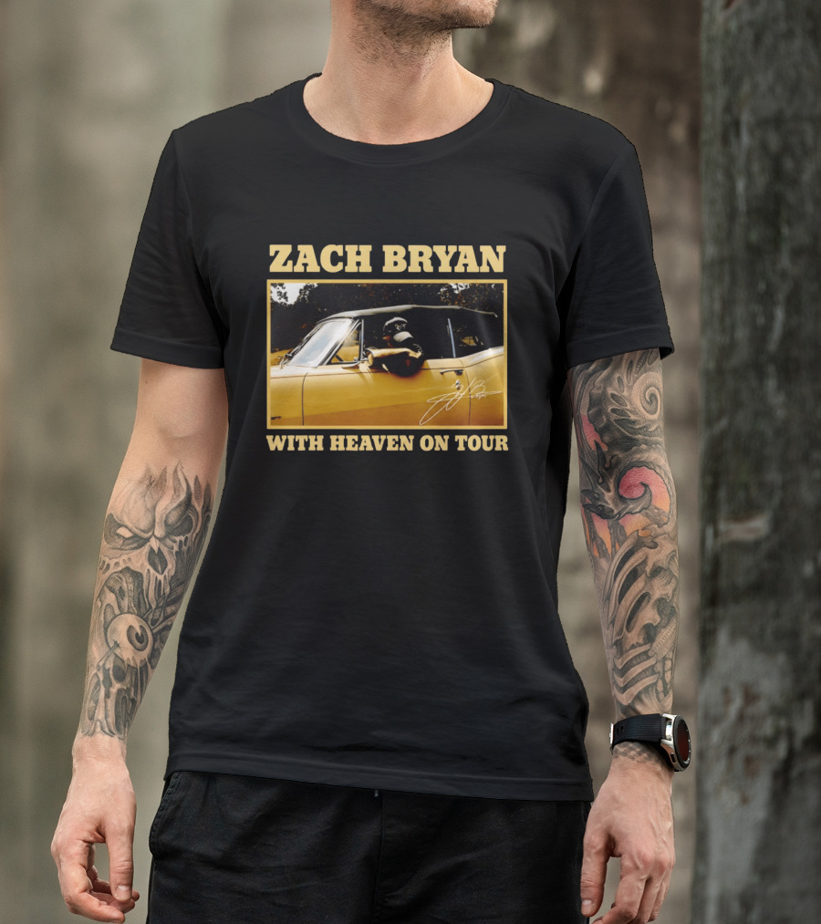 Zach Bryan With Heaven On Tour 2026 Signature Convertible T-Shirt