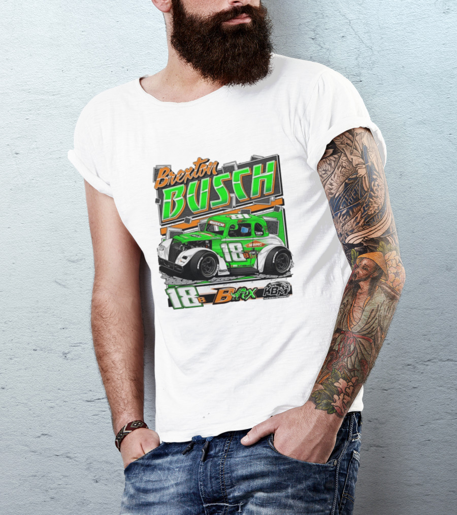 Brexton Busch 18 B Rex KBM Race Car Graphic 2026 T-Shirt