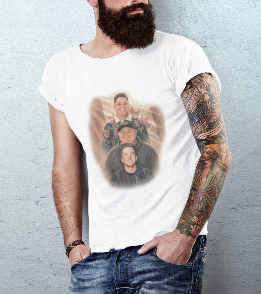 David Spencer Devin Trio Portrait Canadian Flag T-Shirt