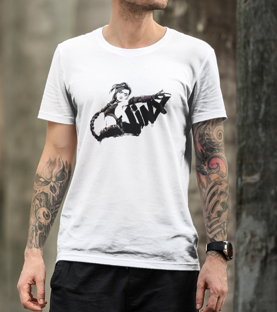 Arcane Jinx League Of Legends Season 2 Graffiti Spray Paint T-Shirt