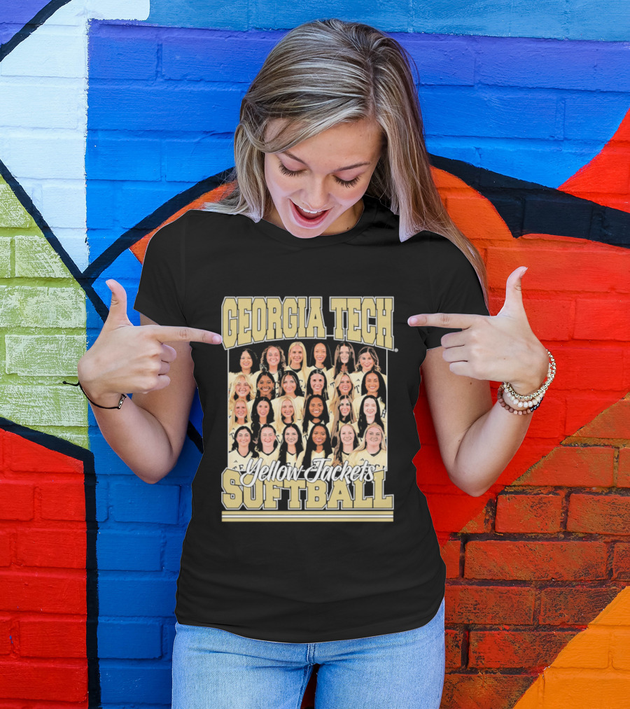 Georgia Tech Yellow Jackets Softball Women's Team Photo T-Shirt