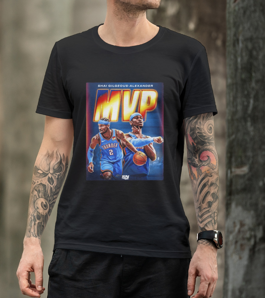 Shai Gilgeous Alexander Thunder MVP Basketball Star T-Shirt