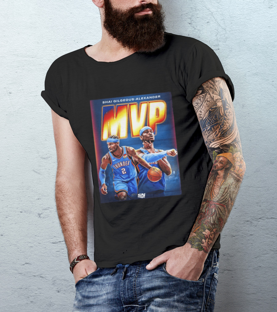 Shai Gilgeous Alexander Thunder MVP Basketball Star T-Shirt