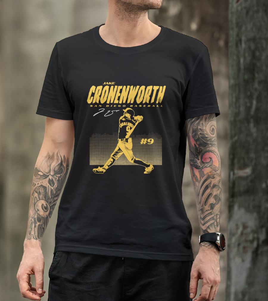 Jake Cronenworth San Diego Baseball 25 Signature Swing #9 T-Shirt
