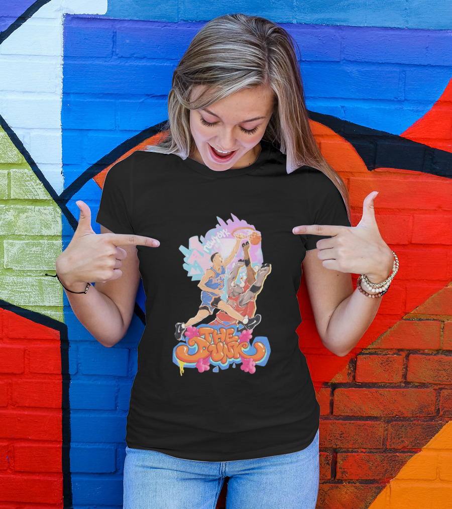 The Dunk New York Knicks Basketball Action Graffiti T-Shirt