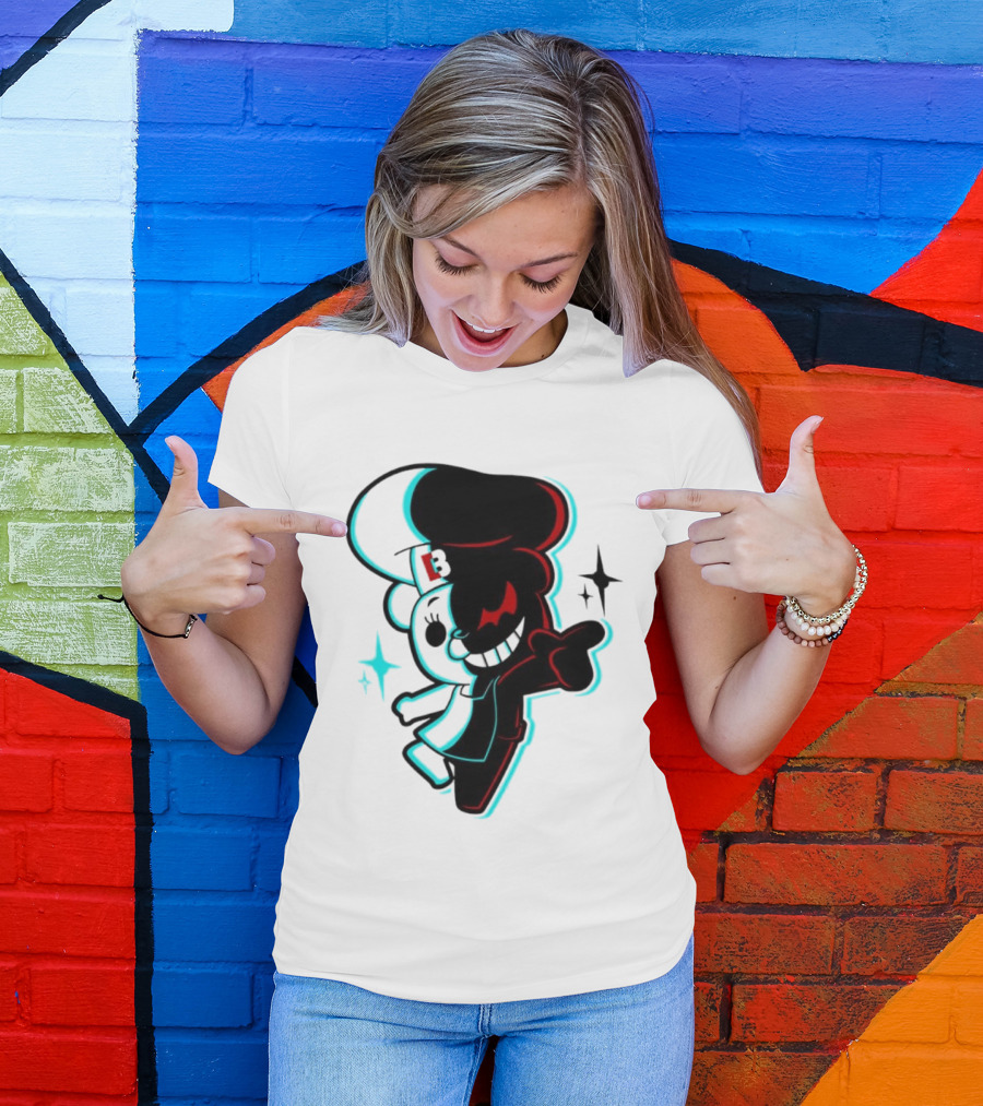Danganronpa Monokuma Funkin B Symbol Neon T-Shirt