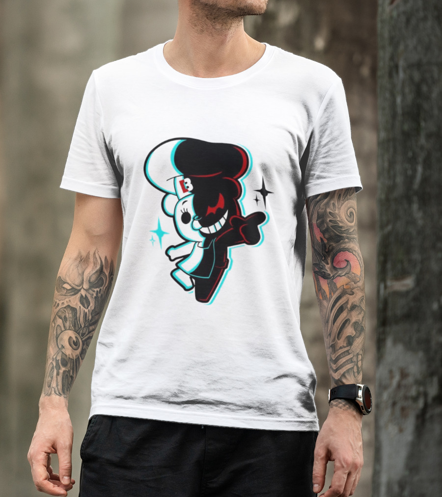Danganronpa Monokuma Funkin B Symbol Neon T-Shirt